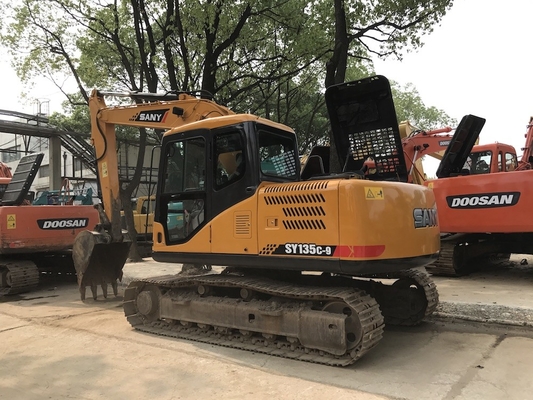 13 Tonnen verwendeter Sany SY135C-9 Hydraulikbagger mit 0,53 m3 Eimerkapazität