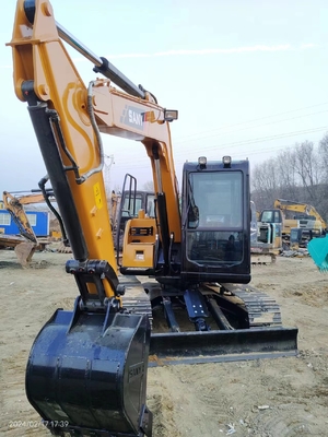7 Tonnen verwendeter Sany SY75C Hydraulischer Bagger mit 0,12 ~ 0,32 m3 Eimerkapazität